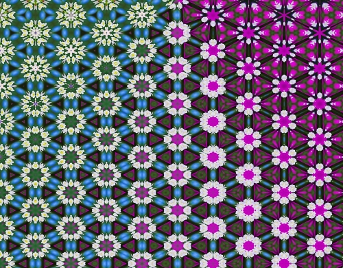 Abstract bright floral geometric pattern teal pink white handyhüllen