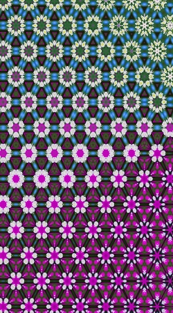 Abstract bright floral geometric pattern teal pink white hülle
