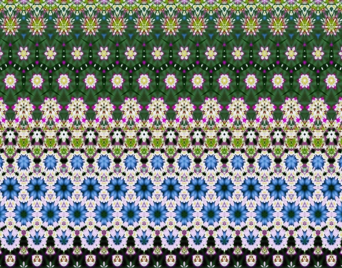 Abstract ethnic floral stripe pattern white blue green handyhüllen