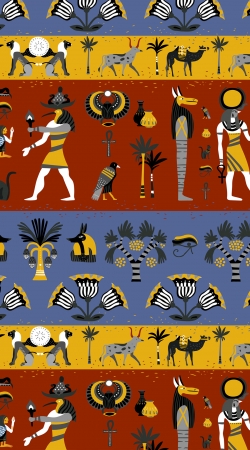 Ancient egyptian religion seamless pattern handyhüllen