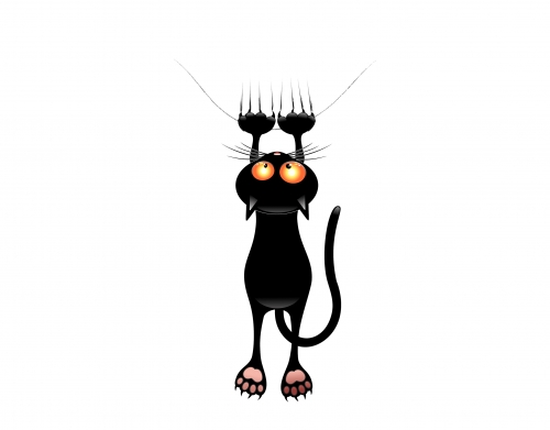 Black Cat Cartoon Hang handyhüllen
