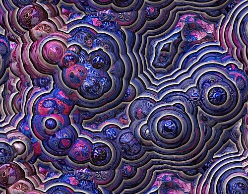 Blue pink bubble cells pattern handyhüllen