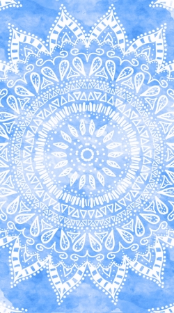 Bohemian Flower Mandala in Blue handyhüllen