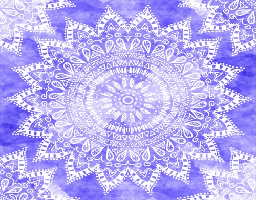 Bohemian Flower Mandala in purple handyhüllen