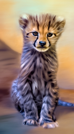 Cute cheetah cub handyhüllen