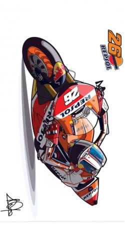 Dani Pedrosa Moto GP Cartoon Art handyhüllen