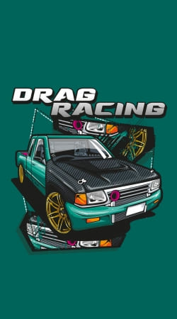 Drag Racing Car handyhüllen