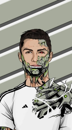 Football Legends: Cristiano Ronaldo - Real Madrid Robot handyhüllen