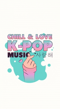 Hand Drawn Finger Heart Chill Love Music Kpop handyhüllen