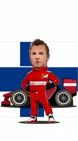 MiniRacers: Kimi Raikkonen - Ferrari Team F1 handyhüllen