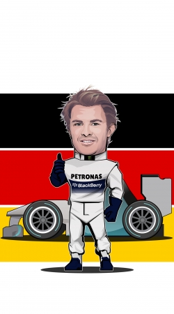 MiniRacers: Nico Rosberg - Mercedes Formula One Team handyhüllen