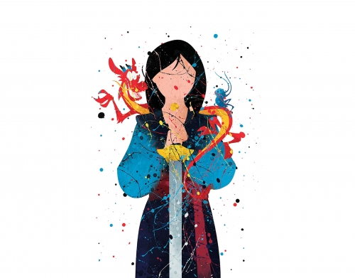 Mulan Princess Watercolor Decor handyhüllen