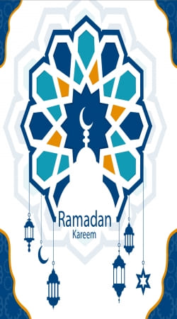 Ramadan Kareem Blue hülle
