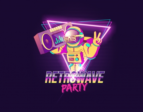 Retrowave party nightclub dj neon handyhüllen