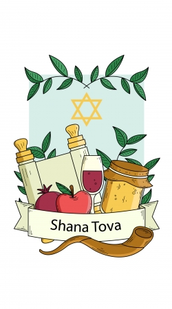 Shana tova greeting card handyhüllen