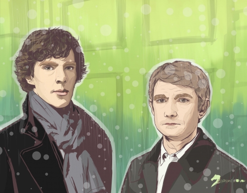 Sherlock and Watson handyhüllen