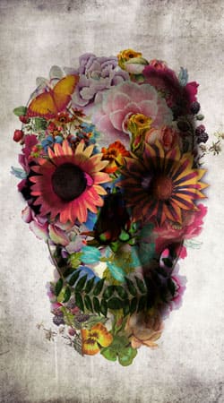 Skull Flowers Gardening handyhüllen