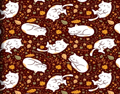 Sleeping cats seamless pattern handyhüllen