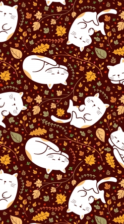 Sleeping cats seamless pattern handyhüllen