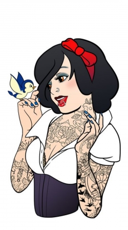 Snow White Tattoo Bird handyhüllen