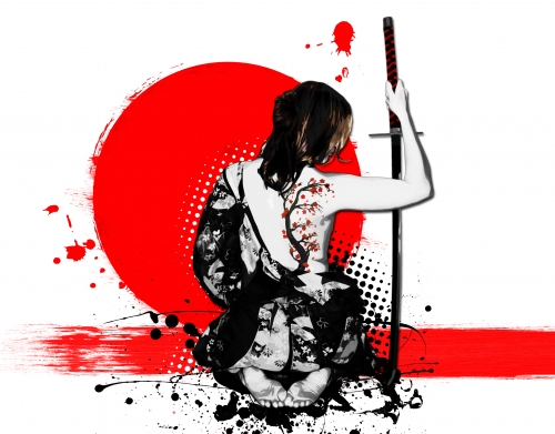 Trash Polka - Female Samurai handyhüllen