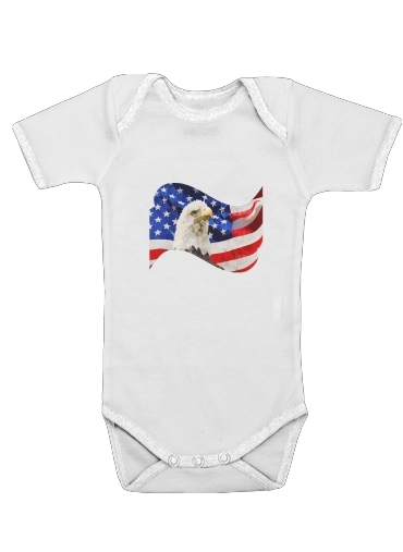 Onesies Baby American Eagle and Flag