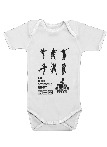 Battle Royal FN Eat Sleap Repeat Dance für Baby Body