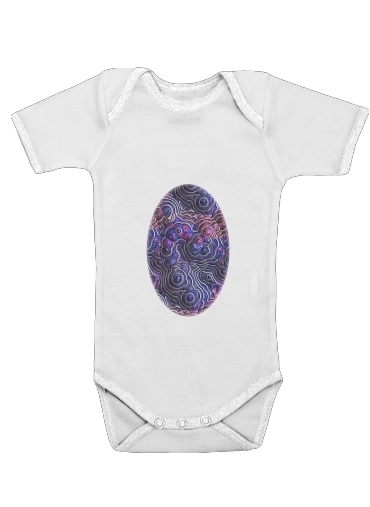 Onesies Baby Blue pink bubble cells pattern