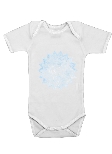 Bohemian Flower Mandala in Blue für Baby Body