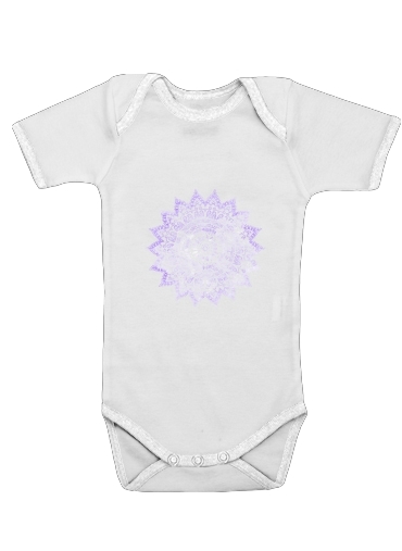 Bohemian Flower Mandala in purple für Baby Body