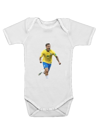 coutinho Football Player Pop Art für Baby Body
