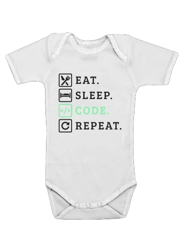 Eat Sleep Code Repeat für Baby Body
