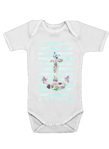 Floral Anchor in mint für Baby Body