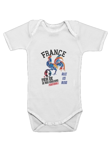 Onesies Baby France Football Coq Sportif Fier de nos couleurs Allez les bleus