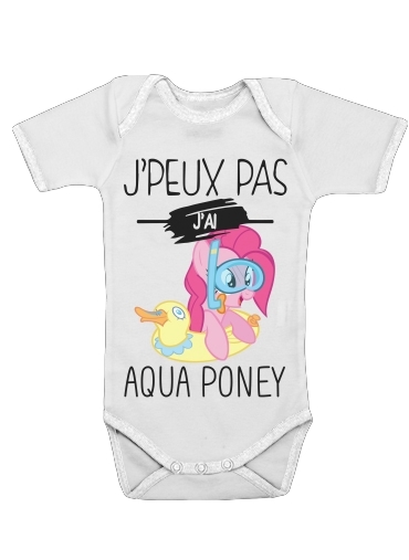 Je peux pas jai aqua poney girly für Baby Body