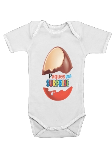 Onesies Baby Joyeuses Paques Inspired by Kinder Surprise
