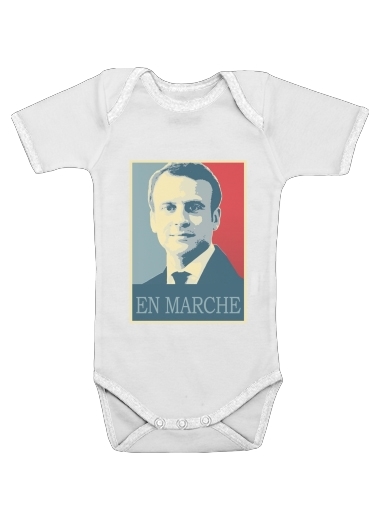 Macron Propaganda En marche la France für Baby Body