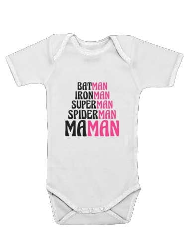 Maman Super heros für Baby Body