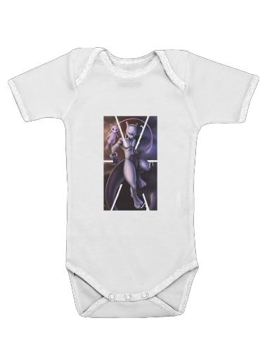 Onesies Baby Mew And Mewtwo Fanart