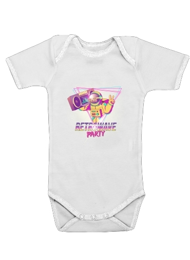 Retrowave party nightclub dj neon für Baby Body