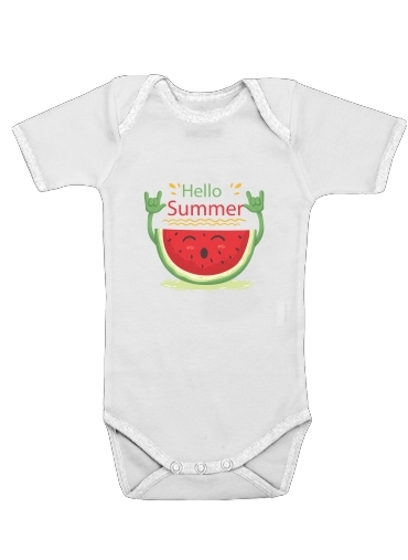 Onesies Baby Summer pattern with watermelon