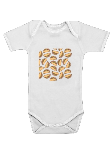 Taco seamless pattern mexican food für Baby Body