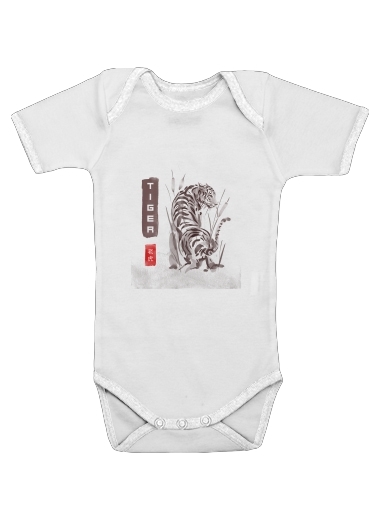 Tiger Japan Watercolor Art für Baby Body