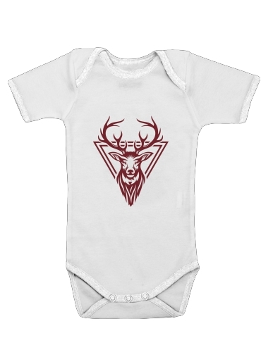 Vintage deer hunter logo für Baby Body