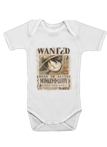 Wanted Luffy Pirate für Baby Body