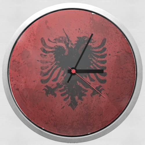 Albanie Painting Flag für Wanduhr