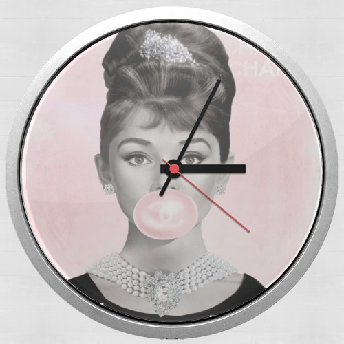 Audrey Hepburn bubblegum für Wanduhr