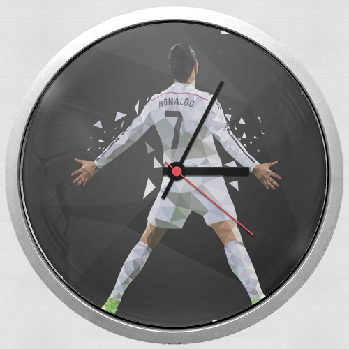 Cristiano Ronaldo Celebration Piouuu GOAL Abstract ART für Wanduhr