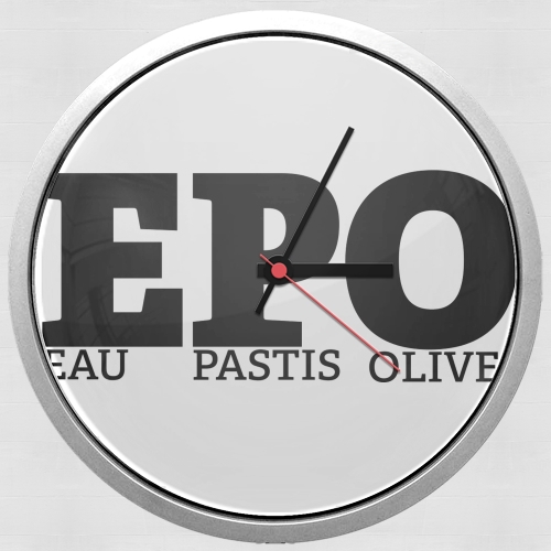 EPO Eau Pastis Olive für Wanduhr