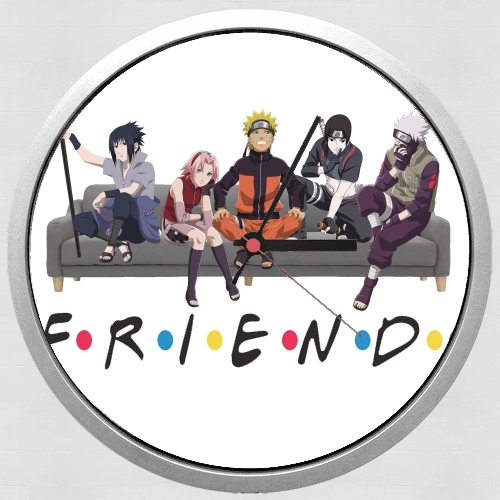 Friends parodie Naruto manga für Wanduhr
